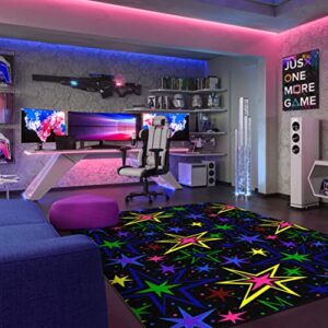 joy carpets fluorescent kapow 4′ x 6′ area rug