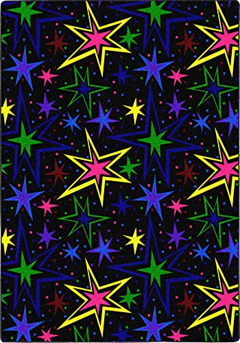 Joy Carpets Fluorescent Kapow 4' x 6' Area Rug