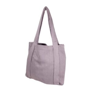 Urbane Luggage Hemp Tote Bag: Padded Shoulder Straps, Lined Tote, Eco-friendly Holiday Gift for Men and Women (Purple)