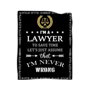lawyer blanket law throws gift for men law school graduation gifts ultra-soft blankets for bedroom living room couch bed for lawyer 50×60 inches.