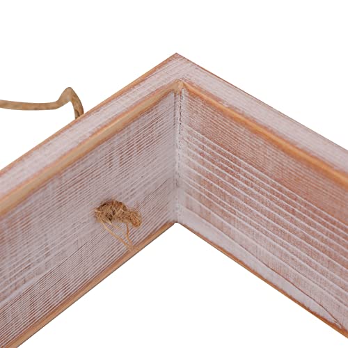 Square Farmhouse Easter Washedwhite Floating Shelves,Wall Mounted Cube Display Shelf Shadow Boxes,Large Wooden Wall Organizer Hanging Shelf,Home Boho Wall Decorations for Living Room Bedroom,Set of 4