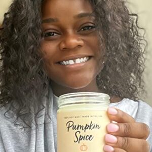 Fall Candles, Pumpkin Spice Candles for Home, Autumn Candle, Pumpkin Candle, Fall Scented Candles for Home, Fall Home Decor, Fall Bathroom Decor, Autumn Decor, Hello Pumpkin, Hello Fall - 9oz