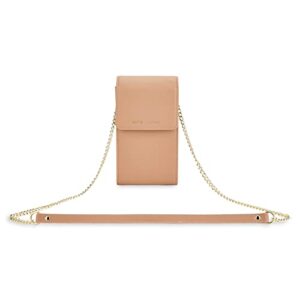 katie loxton amy small womens vegan leather chain strap mini crossbody clutch handbag purse taupe