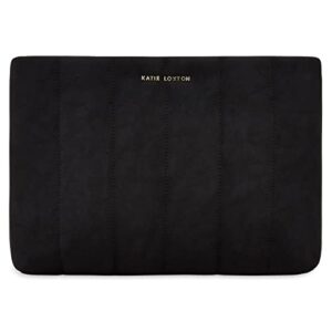 katie loxton kayla quilted womens medium vegan leather clutch purse pouch black