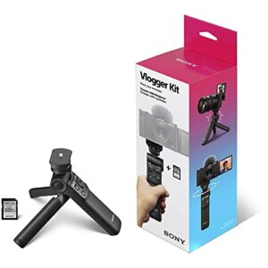 Sony ZV-1 Compact 4K HD Camera ACCVC1 Vlogger Accessory Kit with Wireless Bluetooth Grip/Tripod (GP-VPT2 BT) and 64GB UHS-II SD Card (SF-E64/T1)