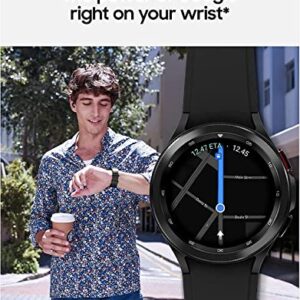 Samsung Electronics Galaxy Watch 4 Classic 46mm Smartwatch with ECG Monitor Tracker for Health Fitness Running Sleep Cycles GPS Fall Detection Bluetooth US Version, Black (Renewed)