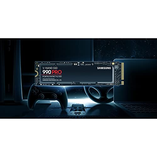 SAMSUNG 990 PRO SSD 1TB PCIe 4.0 M.2 Internal Solid State Drive, Fastest Speed for Gaming, Heat Control, Direct Storage and Memory Expansion for Video Editing, Heavy Graphics, MZ-V9P1T0B/AM