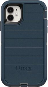 otterbox defender series rugged case for iphone 11 only (not for the pro model) – case only – non retail packaging – gone fishin blue (with microbial defense)