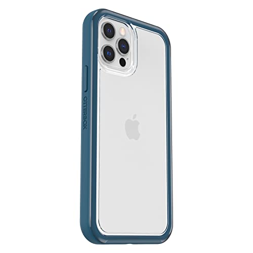 OtterBox Clear case with Colorful Grip Edge for iPhone 12/12 Pro - Blue Glaze (Clear/Blue)