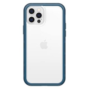 OtterBox Clear case with Colorful Grip Edge for iPhone 12/12 Pro - Blue Glaze (Clear/Blue)