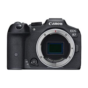 Canon EOS R7 (Body Only), Mirrorless Vlogging Camera, 32.5 MP Image Quality, 4K 60p Video, DIGIC X Image Processor, Dual Pixel CMOS AF, Subject Detection, for Professionals and Content Creators