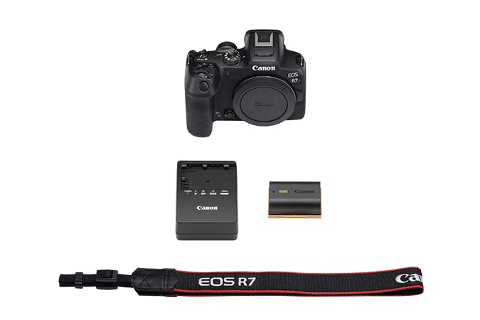 Canon EOS R7 (Body Only), Mirrorless Vlogging Camera, 32.5 MP Image Quality, 4K 60p Video, DIGIC X Image Processor, Dual Pixel CMOS AF, Subject Detection, for Professionals and Content Creators