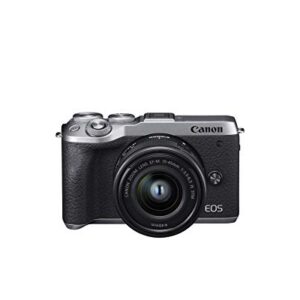 Canon EOS M6 Mark II Mirrorless Digital Compact Camera + EF-M 15-45mm F/3.5-6.3 is STM + EVF Kit, Silver