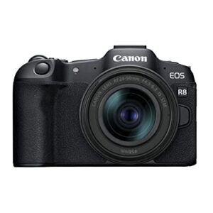 Canon EOS R8 Full-Frame Mirrorless Camera w/RF24-50mm F4.5-6.3 is STM Lens, 24.2 MP, 4K Video, DIGIC X Image Processor, Subject Detection & Tracking, Compact, Smartphone Connection, Content Creator