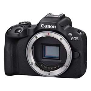 Canon EOS R50 Mirrorless Vlogging Camera (Body Only/Black), RF Mount, 24.2 MP, 4K Video, DIGIC X Image Processor, Subject Detection & Tracking, Compact, Smartphone Connection, Content Creator