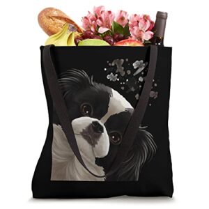 Funny Curious Dog Japanese Chin Tote Bag