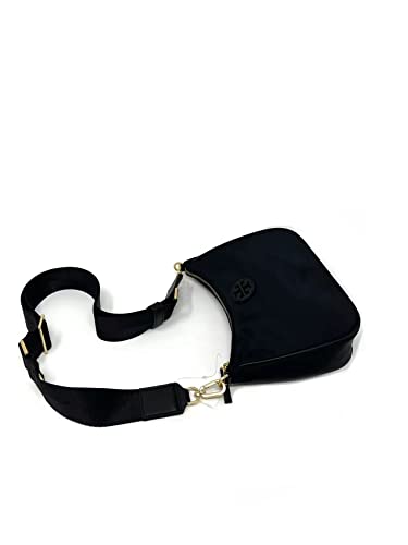 Tory Burch Nylon Web Mini Hobo in Black