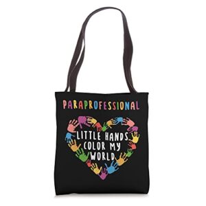little hands color my world paraprofessional tote bag