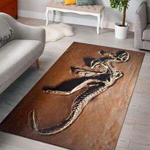 dinosaur fossils rectangle rug floor mat carpet, rug for living room, for bedroom, 3×5 ft