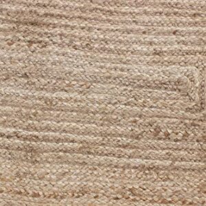 CASAVANI Natural Jute Kilim Rug Handwoven Jute Rug Outdoor Area Rag Rug Braided Style Look Doormat Rug (120 x 180 cm (4 x 6 Feet))