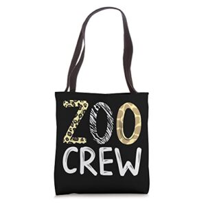 zoo lover safari animal zookeeper zoologist crew tote bag