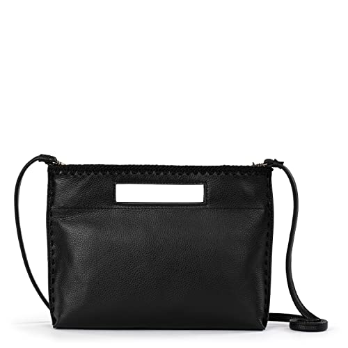 The Sak Womens Linden Leather Crossbody, Black, One Size US