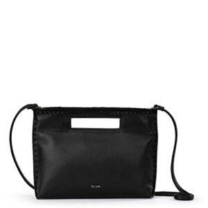 The Sak Womens Linden Leather Crossbody, Black, One Size US