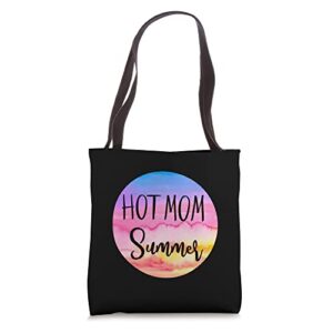 hot mom summer vacation beach sunset aesthetic mothers day tote bag