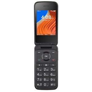 tracfone tcl flip 2, 8gb, black – prepaid flip phone (locked)