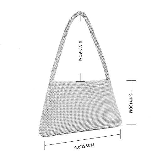 Jiechengjophoo Rhinestone Clutch Purses for Women Bling handbag Crystal Evening Bag