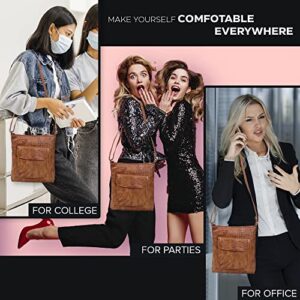 Real Leather Crossbody Purses and Handbags for Women - Sling Bag for Girls Shoulder Bags Purse Adjustable Shoulder Strap