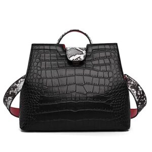 jesswoko crocodile leather texture large totes purse top handle strap shoulder bags hobo crossbody bag handbags for women s