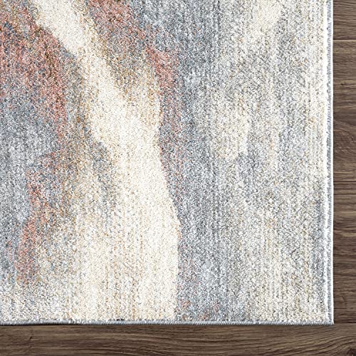 Abani 5' x 8' (5'3"x7'6") Contemporary Rugs Multicolor Swirl Area Rug - Modern No-Shed Premium Dining Room Rug