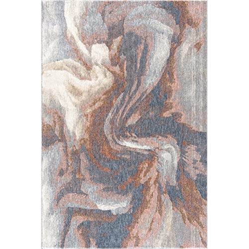 Abani 5' x 8' (5'3"x7'6") Contemporary Rugs Multicolor Swirl Area Rug - Modern No-Shed Premium Dining Room Rug