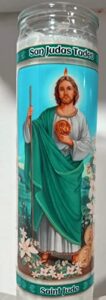 st jude candle saint jude 8” white candles, 2 pack religious candles set