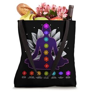 Yoga Meditation Seven Chakras Namaste Lotus Zen Spiritual Tote Bag