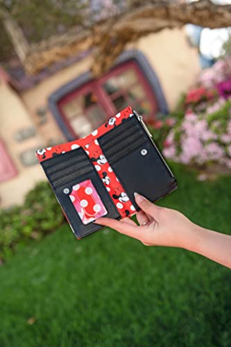 Loungefly Women's Disney Minnie Mouse Polka Dot Red Zip-Around Wallet