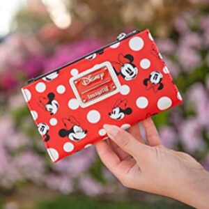 Loungefly Women's Disney Minnie Mouse Polka Dot Red Zip-Around Wallet