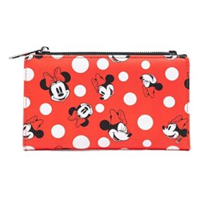 Loungefly Women's Disney Minnie Mouse Polka Dot Red Zip-Around Wallet