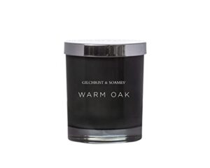 gilchrist & soames warm oak luxury candle (8oz), grapefruit, spice, and cedar wood – usa poured, coconut oil and soy wax blend, cotton wick