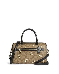 rowan satchel in signature canvas with bee print