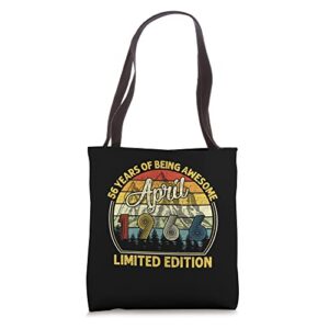 1966 April vintage 56 years old being awesome gift birthday Tote Bag