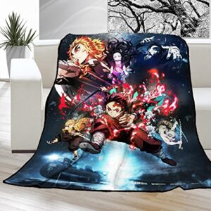 ESRBSO Anime Blanket,Thicker Flange Throw Blanket, Comfortable and Warm Blanket for Indoor or Outdoor Sports50×60inch