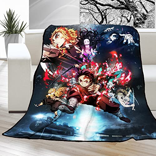 ESRBSO Anime Blanket,Thicker Flange Throw Blanket, Comfortable and Warm Blanket for Indoor or Outdoor Sports50×60inch