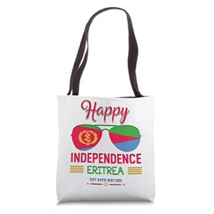 happy independence eritrea, eritrean flag tote bag