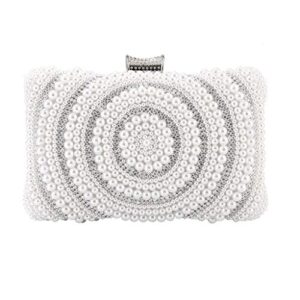 nmbbn fashion women pearl bag tote top handle bag purses handmade beaded handbags for,size 20 * 5 * 13cm
