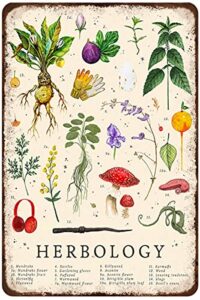 rustic retro metal tin sign herbology poster plant magic home decor wall art vintage retro metal tin sign kitchen home parlor wall plaque poster 8 x 12 inch