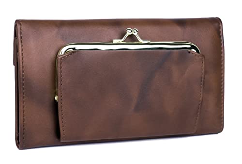 Julia Buxton Heiress Organizer® Clutch Mahogany