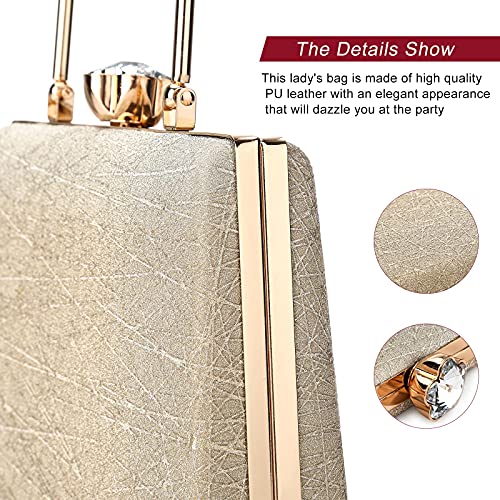 UBORSE Women Clutch Bag Small Crystal Bag Elegant Clutch Evening Purse for Wedding Cocktail Party