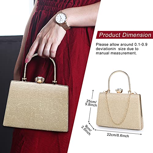 UBORSE Women Clutch Bag Small Crystal Bag Elegant Clutch Evening Purse for Wedding Cocktail Party